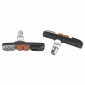 BRAKE PADS FOR MTB- THREADED STUD ASSYMETRIC- NEWTON 72mm ORANGE/GREY/BLACK SHIMANO TYPE (2 PAIRS) 3700948073902