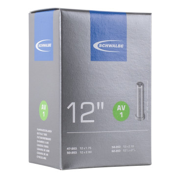 CHAMBRE A AIR VELO 12 1/2 x 1.75-2 1/4 SCHWALBE VALVE STANDARD 40mm (47-62x203) (AV1) 4026495099769