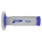 REVETEMENT POIGNEE PROGRIP MOTO OFF ROAD 791 DOUBLE DENSITE BASE BLEU/GRIS CLOSED END 115mm (CROSS/MX) (PAIRE) 0801766028457