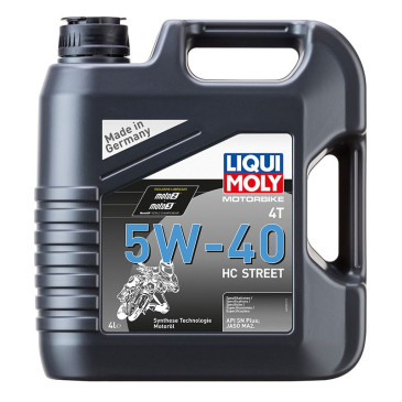 HUILE MOTEUR 4 TEMPS LIQUI MOLY MOTO HC STREET 4T 5W40 (4 L) SYNTHETIQUE 4100420207518