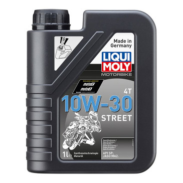 HUILE MOTEUR 4 TEMPS LIQUI MOLY MOTO STREET 4T 10W30 (1 L) SYNTHETIQUE 4100420025266