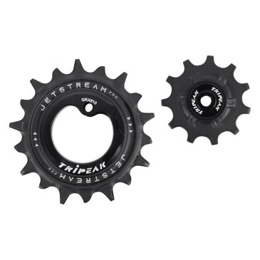 GALET DERAILLEUR AOPW TRIPEAK 11-18 DENTS CERAMIQUE 2x12/11V. NOIR COMPATIBLE SHIMANO GRX RX810 / 815 / 820 (JEU DE 2) 4710243289259