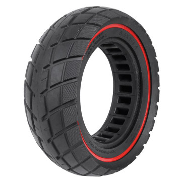 PNEU TROTTINETTE PLEIN 8.5 X 3.00 NOIR LISERET ROUGE ULTRALEGER - LARGEUR INTERIEUR 40 mm 8435764432439