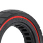 PNEU TROTTINETTE PLEIN 8.5 X 3.00 NOIR LISERET ROUGE ULTRALEGER - LARGEUR INTERIEUR 40 mm 8435764432439