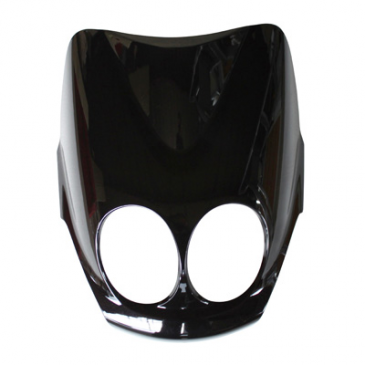 FRONT FAIRING FOR SCOOT MBK 50 OVETTO 2008>/YAMAHA 50 NEOS 2008> GLOSS BLACK (UPPER PART) 3700948049433