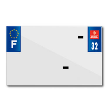 BANDE PLAQUE MOTO 210x130 POUR PVC VIERGE DEP. 32/EURO (VENDU A L'UNITE) 3700948119228