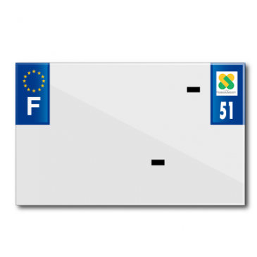 PLASTIC STRIP FOR BLANK PVC LICENSE PLATE (MOTORBIKE FORMAT 210X130)-DEPT 51/EUROPE (SOLD PER UNIT) 3700948119419