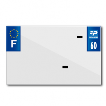 BANDE PLAQUE MOTO 210x130 POUR PVC VIERGE DEP. 60/EURO (VENDU A L'UNITE)