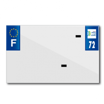 BANDE PLAQUE MOTO 210x130 POUR PVC VIERGE DEP. 72/EURO (VENDU A L'UNITE) 3700948119624