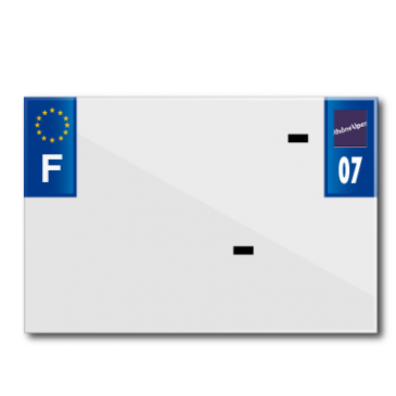 BANDE PLAQUE MOTO 210x145 POUR PVC AVEC RAISON SOCIALE DEP. 07/EURO (VENDU A L'UNITE) 3700948120033