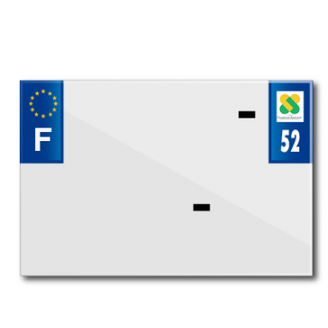 PLASTIC STRIP FOR PVC LICENSE PLATE WITH BUSINESS NAME (MOTORBIKE FORMAT 210X145)-DEPT 52/EUROPE (SOLD PER UNIT) 3700948120460