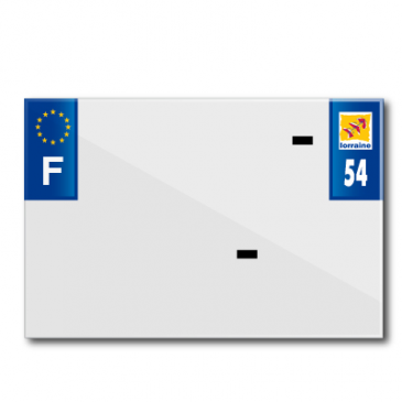 PLASTIC STRIP FOR PVC LICENSE PLATE WITH BUSINESS NAME (MOTORBIKE FORMAT 210X145)-DEPT 54/EUROPE (SOLD PER UNIT) 3700948120484