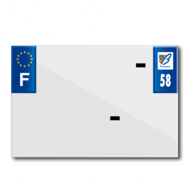 PLASTIC STRIP FOR PVC LICENSE PLATE WITH BUSINESS NAME (MOTORBIKE FORMAT 210X145)-DEPT 58/EUROPE (SOLD PER UNIT) 3700948120521