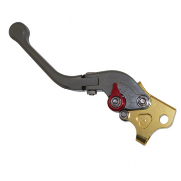 BRAKE LEVER FOR SCOOT REPLAY RACE FOR MBK 50 BOOSTER 2004>/YAMAHA 50 BWS 2004> GOLDEN/GREY- RIGHT- CNC-FOLDABLE 3700948299944