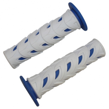 GRIP- REPLAY GRIFF BLUE/WHITE - CLOSED END (Pair) 3700948039359