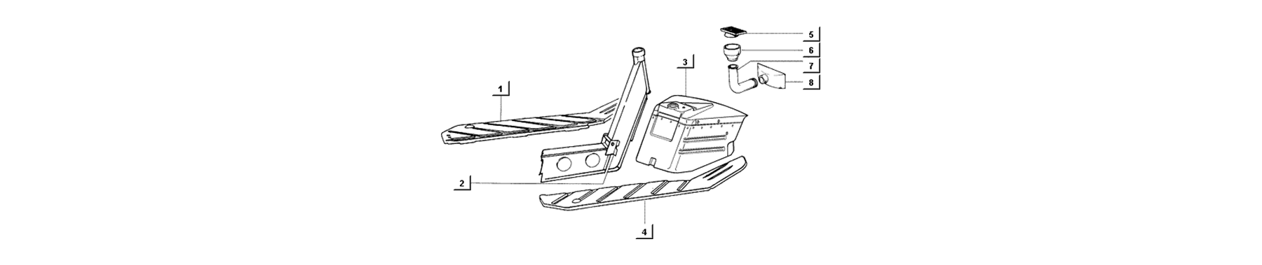 T32 - pieces composant le chassis