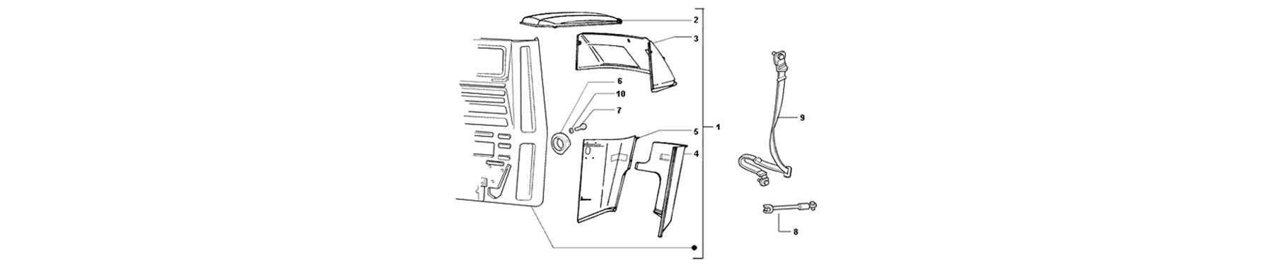 T33 - pieces composant le chassis cabine